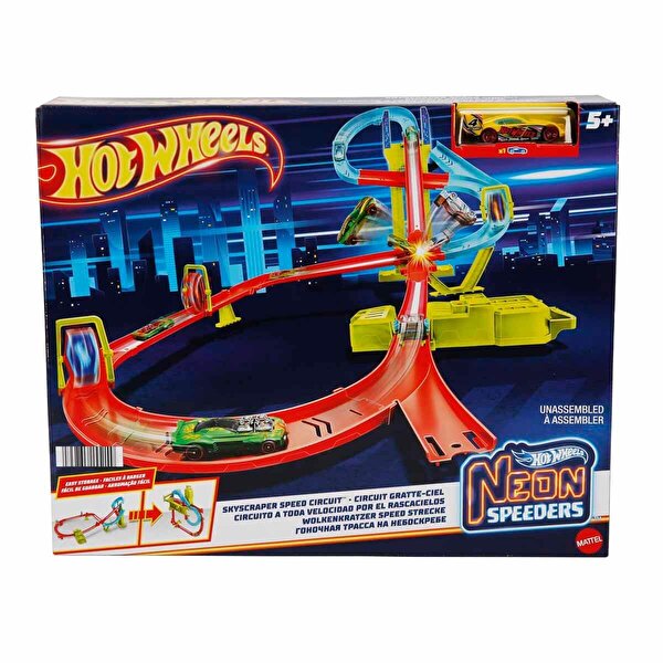 Hot Wheels Neon Yarışlar Çoklu Yarış Heyecanı Pist Seti HPC07
