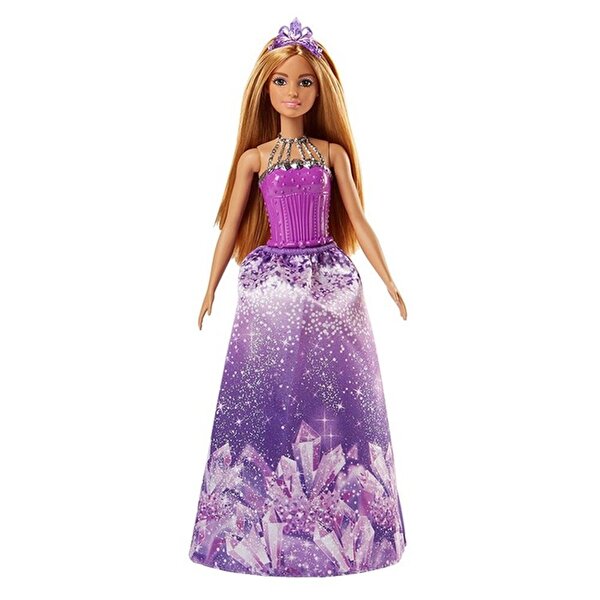 Barbie Dreamtopia Prenses Barbie Bebekler Mor Etekli Kumral FJC97