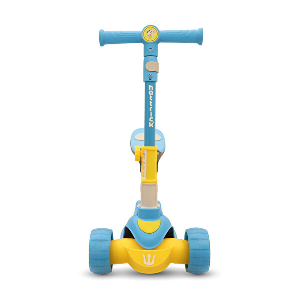 Hattrick Koltuklu Işıklı 3 Tekerlekli Mavi Scooter Scs140