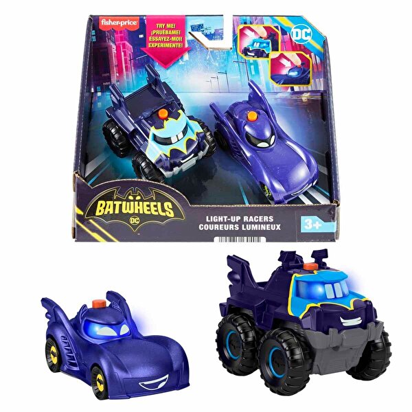 Fisher Price Batwheels Işıklı Yarışçılar Bam & Buff 2’li Paket HML25