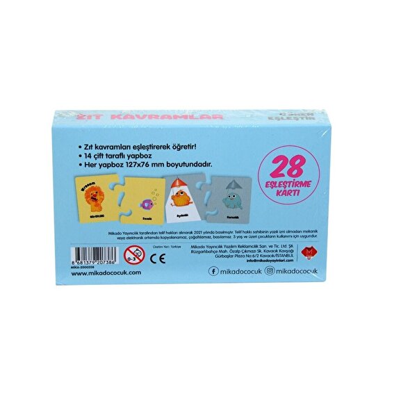 Zıt Kavramlar Öğren Birleştir 3 Yaş ve Üzeri