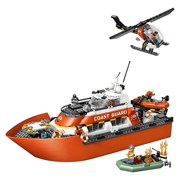 LEGO City Sahil Güvenlik Kurtarma Botu ve Helikopteri 60504