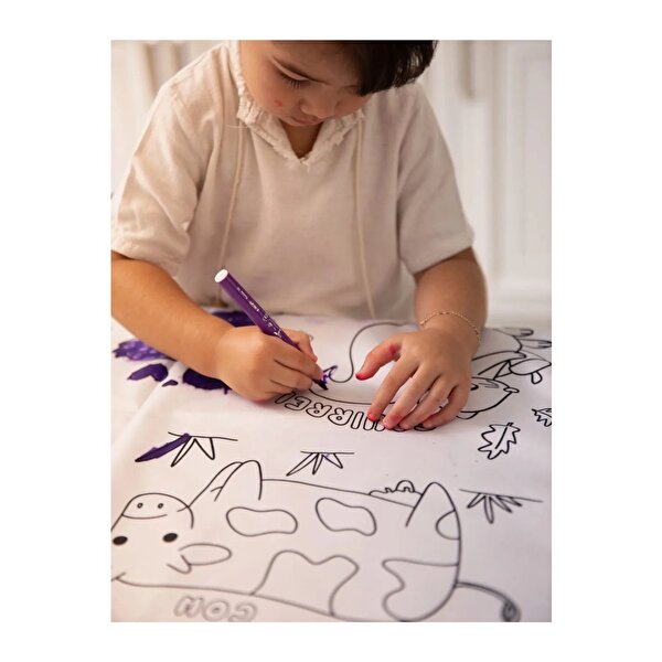 Matrax Oyuncak Boyama Halısı ve 12'li Boya Kalemi Seti