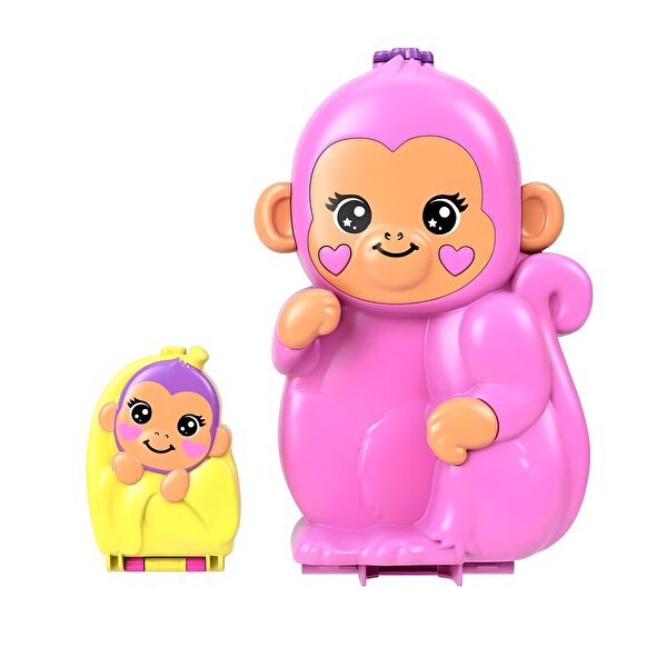 Polly Pocket Çanta Olabilen Micro Oyun Setleri Momma Monkey And Baby HPW04