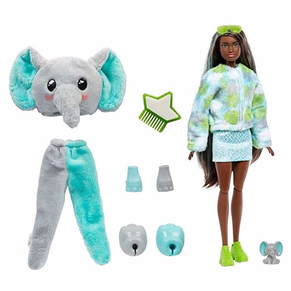 Barbie Cutie Reveal Bebekler Barbie Tropikal Orman Serisi Fil HKP98