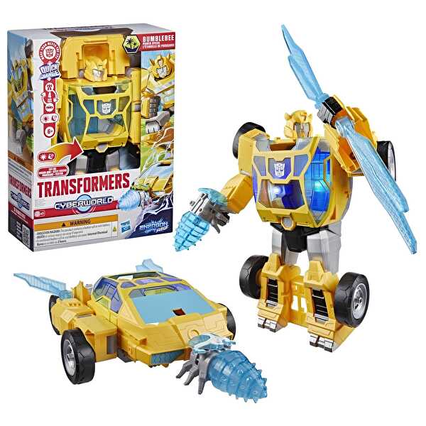 Transformers Cyberworld Power Spark Bumblebee Işıklı ve Sesli Dönüşen Robot G2451