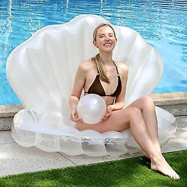 Dev Beyaz İncili Havuz Yatak