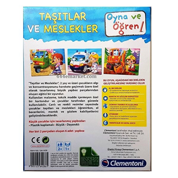 Clementoni Oyna ve Öğren - Taşıtlar ve Meslekler