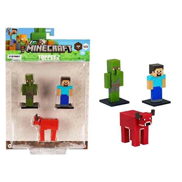 Minecraft 3D Toppeez 3'lü Figür Seti 4