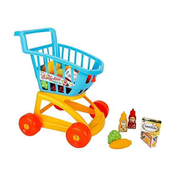 Market Alışveriş Arabası Mavi