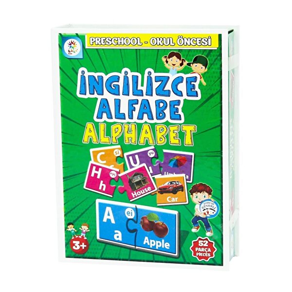 İngilizce Eğitim Alfabe Kartları