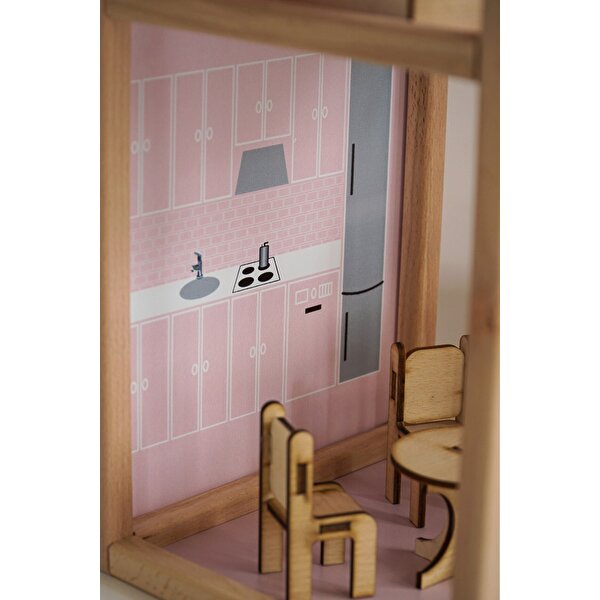 Asansörlü Ahşap Ev 1002 Pembe