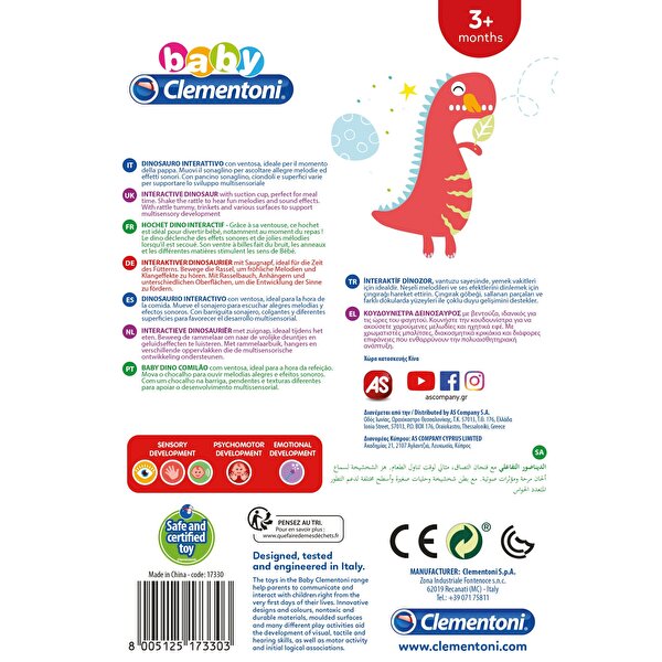 Baby Clementoni İnteraktif Dinozor Çıngırak