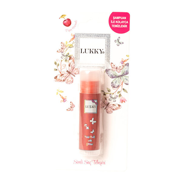 Lukky Kırmızı Simli Saç Tebeşiri