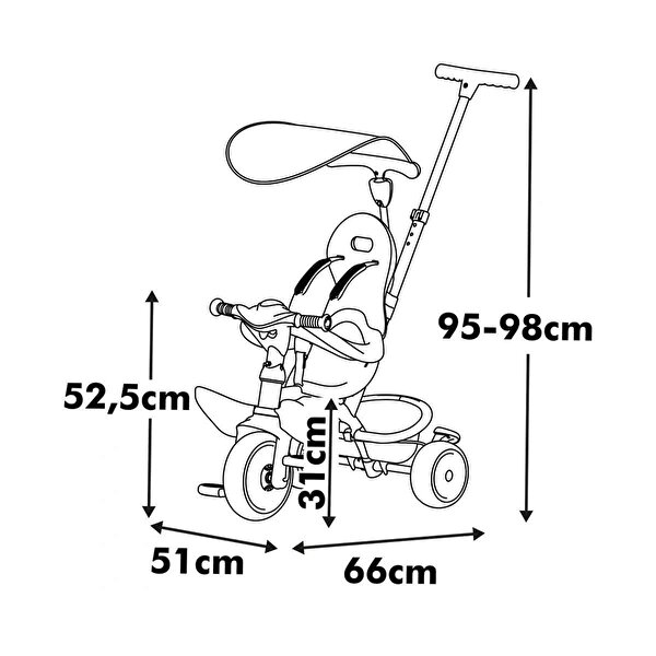 Smoby Baby Balade 3 Tekerlekli Bisiklet Bej