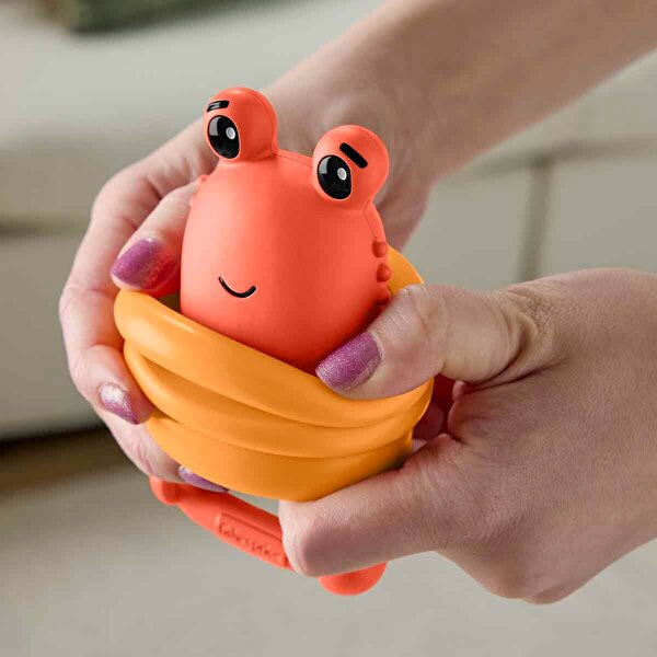 Fisher Price Deniz Dostları 2'si 1 Arada Silikon Çıngırak Crab JHB55