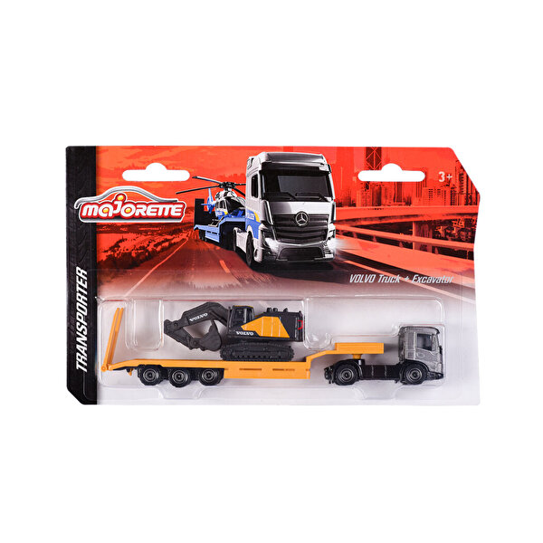 Majorette Transporter Serisi Volvo Truck + Excavator