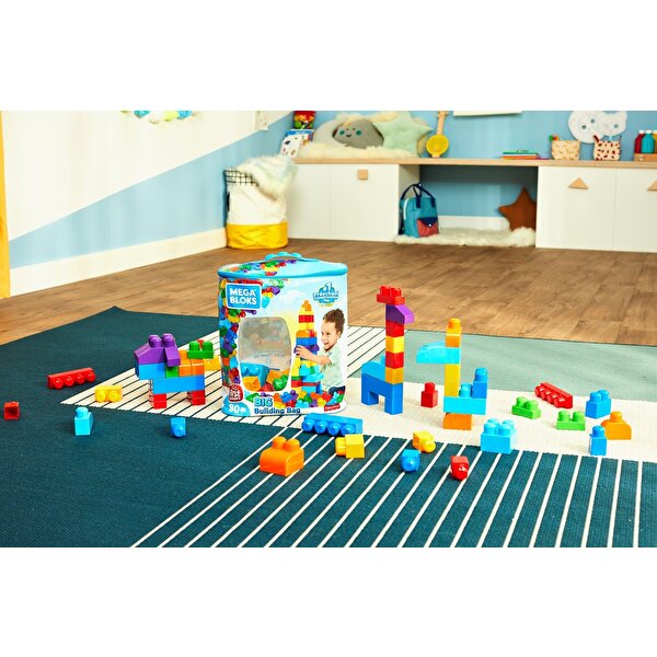 Mega Bloks First Builders 80'li Blok Torbaları Mavi DCH63