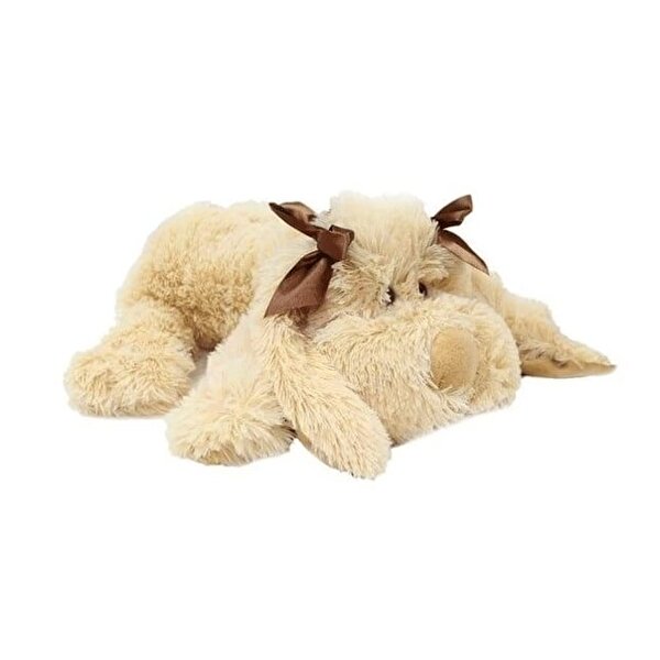 Yatan Tembel Köpek Süt Kahve Peluş 45 Cm