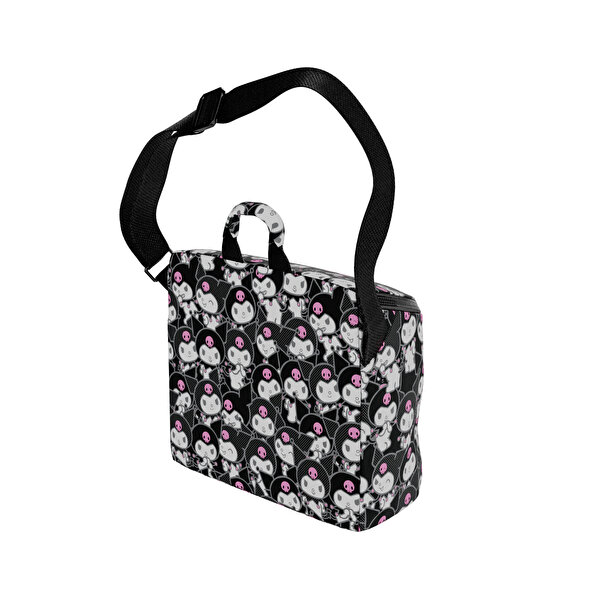 Kuromi Desenli Termal Beslenme Çantası Siyah