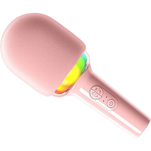 Doppler Rainbow Karaoke Pembe Mikrofon