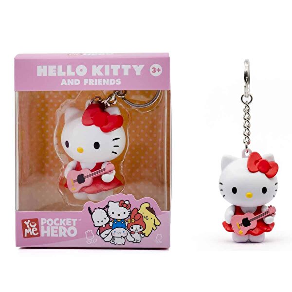 Hello Kitty & Friends Pocket Hero Serisi Anahtarlık Gitarlı Hello Kitty