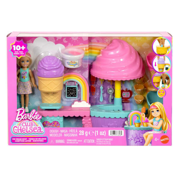 Barbie Club Chelsea Dondurma Dükkanı Oyun Seti ve Chelsea Bebek JMJ42