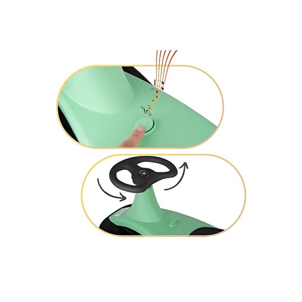 Sesli ve Işıklı Royal Swing Car Yeşil