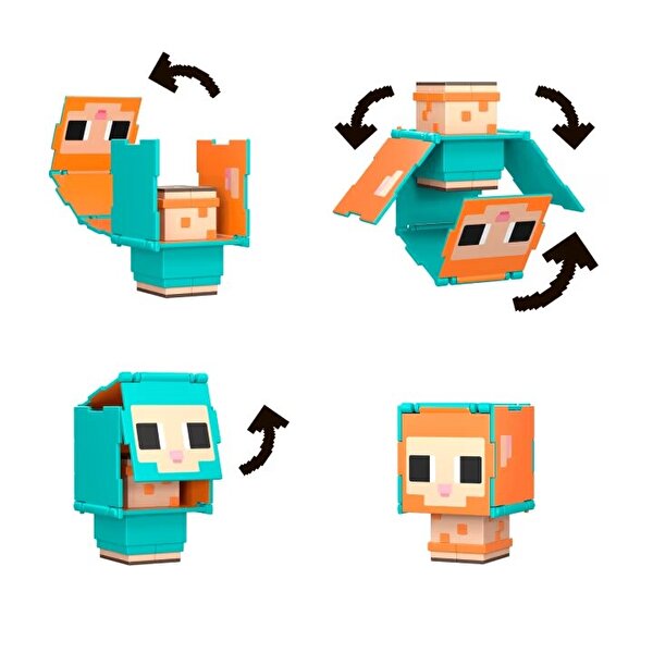 Minecraft Flipping 2'si 1 Arada Figür Zombie Chicken Jockey + Chicken JPN14