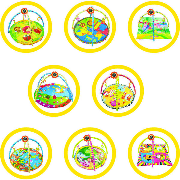 Babycim Aynalı Gece Desenli Daire Oyun Halısı