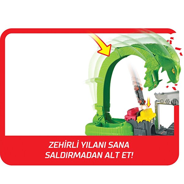 Hot Wheels Zehirli Yılanla Çarpışma Oyun Seti GTT93