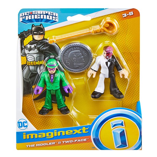 Imaginext DC Super Friends Aksiyon Figürleri The Riddler Two Face GBL90