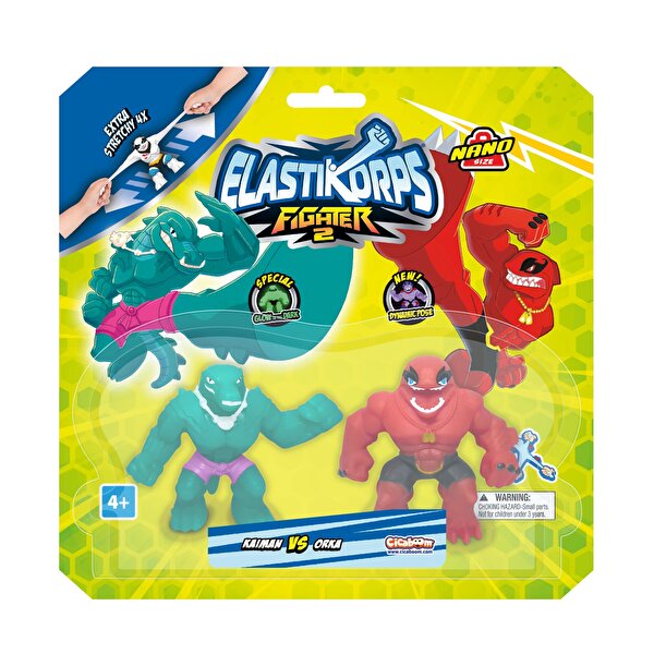 Elastikorps Fighters İkili Paket 7 Cm Kaiman vs Orka