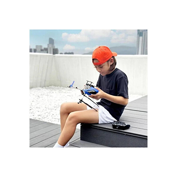 Işıklı Şarjlı 2.4 GHz Uzaktan Kumandalı Helikopter Mavi