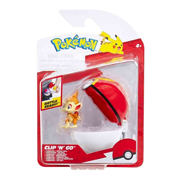Pokemon CIip 'N' Go Figür S3 Chimchar ve Repeat Ball