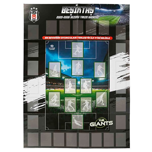Beşiktaş The Giants 2025-2026 Sezonu Poster ve Çıkartma Seti