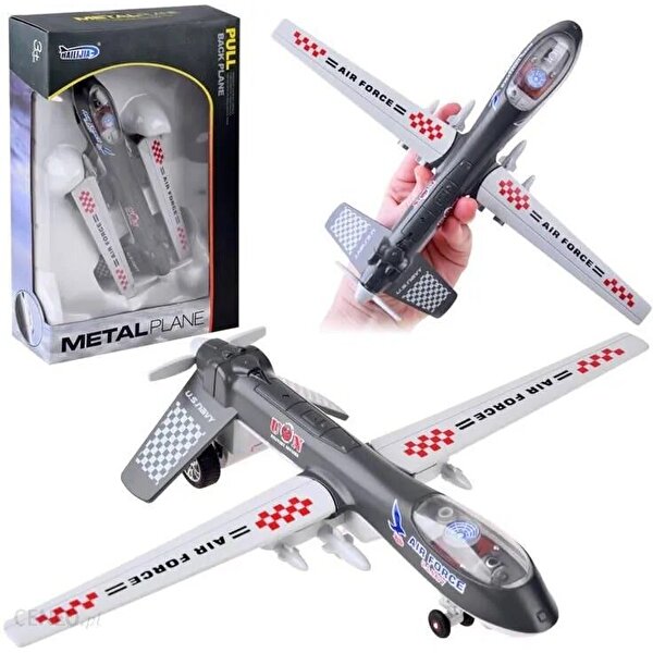 Kutulu Sesli ve Işıklı Askeri Çek Bırak Uçak