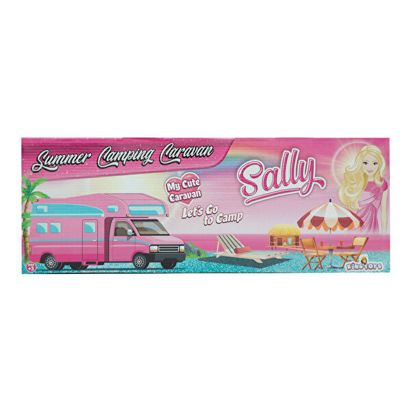 Sally Karavan Kamp Seri̇si̇ Fi̇gürlü Oyun Seti̇ Toz Pembe