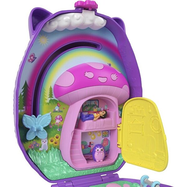 Polly Pocket Çanta Olabilen Micro Oyun Setleri Hedgehog Mom & Baby JBJ91