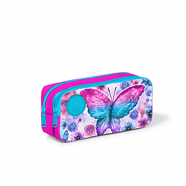 Yaygan Kids Kelebek Desenli İki Bölmeli Kalem Kutusu 12045