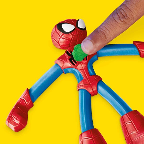 Play Doh Marvel Spider Man Fırlatma ve Dilimle Savaşı Oyun Hamuru Seti F9827
