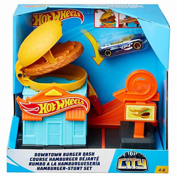 Hot Wheels Şehir Otoparkı Oyun Seti  Burger Dash GPD09