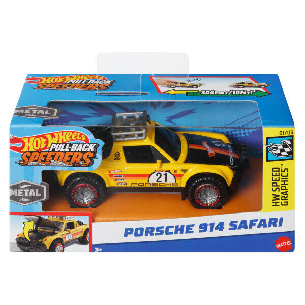 Hot Wheels Pull-Back Speeders 1:43 Arabalar Porsche 914 Safari̇ HWH34