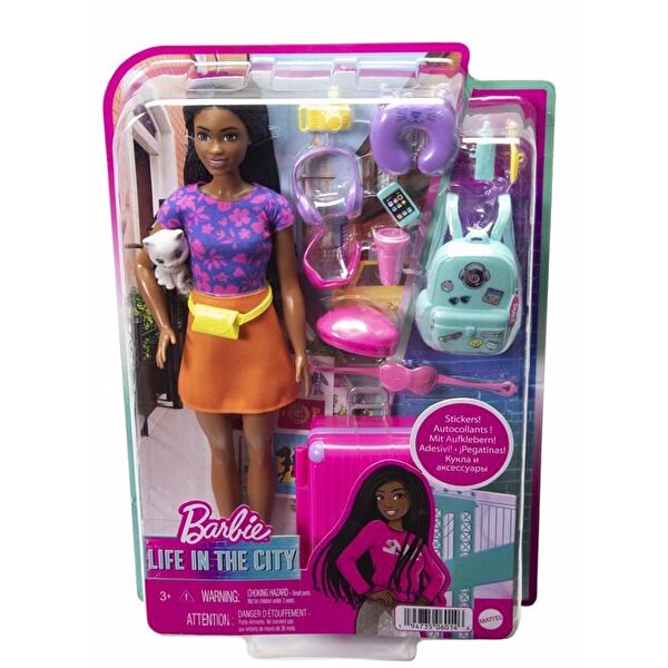 Barbie Brooklyn Seyahatte Bebeği ve Aksesuarları HGX55