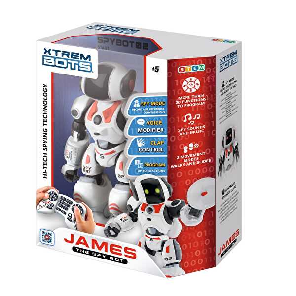 Xtrem Bots Yürüyebilen Kumandalı Sesli Robot James Spybot