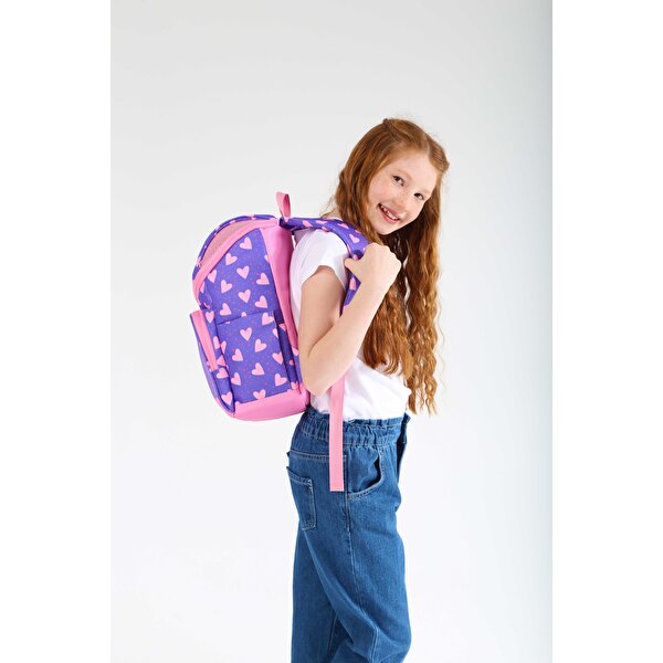 Kaukko Kids Sırt Çantası Cube Rabbit Mor Pembe