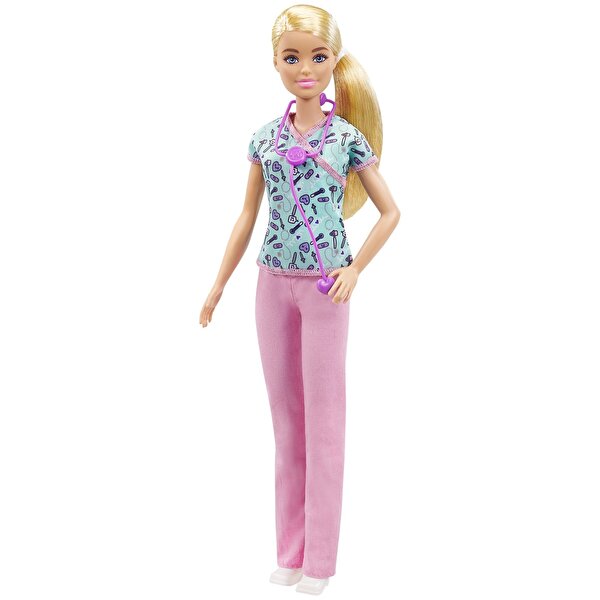 Barbie Kariyer Bebekleri Hemşire Bebek Sarı Saçlı GTW39