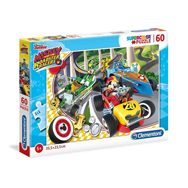 Clementoni Puzzle 60 Parça Mickey ve Roadstar Racers