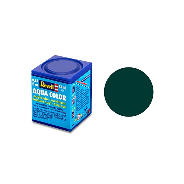 Revell Aqua Color Maket Boyası Black Green Mat 36140
