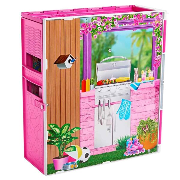 Barbie Portatif Tatil Evi Bebek ve Oyun Seti HRJ77